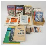 1251	LARGE LOT OF VINTAGE TEXAS INSTRUMENTS SOFTWARE, CASSETTES, MANUELS, ETC, INCLUDES A VOICE SYNT