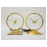 1263	2 JEFFSON *GOLDEN HOUR* CLOCKS, ONE HAS A PLAQUE PRESENTED TO EISENHARTS PHARMACY FROM ABBOTT L