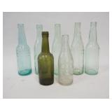 1269	7 OLD BOTTLES, INCLUDES NJ TOWNS, 9 1/4 IN - 9 1/2 IN HIGH
