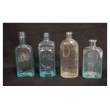 1272	4 ANTIQUE MEDICINE BOTTLES, TALLEST IS 8 1/2 IN