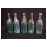 1273	5 ANTIQUE BOTTLES, 4 NJ & A PHILADELPHIA, 9 IN HIGH