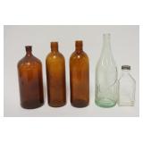 1276	5 ANTIQUE BOTTLES, INCLUDES HINDS HONEY & ALMOND CREAM, BLOOMFIELD NJ, DUFFY MALT WHISKEY, ETC