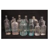 1277	12 ANTIQUE BOTTLES, INCLUDES BOUND BROOK NJ