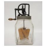 1292	DAZEY NO 40 GLASS BUTTER CHURN, 14 IN HIGH