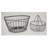1293	2 WIRE EGG BASKETS, LARGEST IS 14 IN DIAMETER