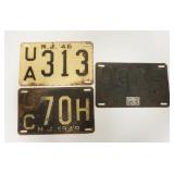 1299	3 NJ LICENSE PLATES, 1946, 1949, & 1956