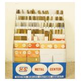 1301	K&S STORE DISPLAY RACK W/PRODUCT, METAL RODS, 18 3/4 IN WIDE X 23 1/2 IN HIGH
