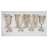 1022	8 GORHAM STERLING SILVER GOBLETS, 6 1/2 IN HIGH, 36.05 TOZ TOTAL