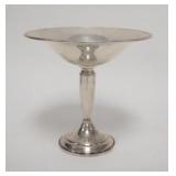 1026	TOWLE WEIGHTED STERLING SILVER COMPOTE, 6 IN HIGH X 6 3/8 IN DIAMETER