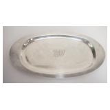1030	DUNKIRK STERLING SILVER TRAY, MONOGRAMMED, #303, 10 1/8 IN X 5 1/2 IN, 6.61 TOZ