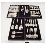 1049	76 PIECE STERLING SILVER FLATWARE SET *SILVER RHYTHM* BY INTERNATIONAL, 88.36 TOZ COUNTING 0.5 