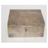 1056	STERLING SILVER JEWELRY BOX W/KEY, BLACK, STARR & FROST, NEW YORK, MONOGRAMMED, 5 5/8 IN X 4 3/