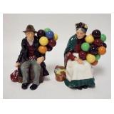1062	2 ROYAL DOULTON FIGURES, OLD BALLOON SELLER & THE BALLOON MAN, TALLEST IS 7 5/8 IN