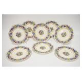1076	8 CROWN DUCAL FLORENTINE PLATES, 9 IN