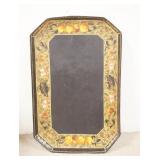 1078	VERY LARGE TOLE TIN TRAY, FRUIT & FLORAL BORDER, 35 1/4 IN X 22 3/4 IN