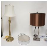 1095	GROUP OF 3 MODERN LIGHTS, TALLEST IS 35 IN HIGH