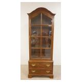 1113	MEADE LIGHTED DISPLAY CABINET, GLASS SHELVES, 84 1/2 IN HIGH X 31 IN WIDE X 13 1/2 IN DEEP