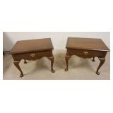 1120	PAIR OF PENNSYLVANIA HOUSE ONE DRAWER SIDE TABLES *LIMITED EDITION*, 22 IN X 16 1/2 IN X 18 1/4