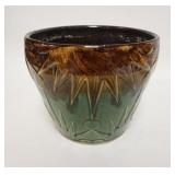 1147	MAJOLICA GLAZED JARDINIERE, 8 IN HIGH X 9 1/4 IN TOP DIAMETER