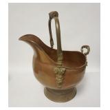 1148	COPPER & BRASS COAL SHUTTLE, 18 IN HIGH