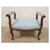 1157	CARVED SINGLE SEAT WINDOW BENCH, 30 1/2 IN WIDE