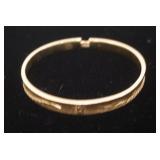 1162	14K LADIES BANGLE BRACELET, 2 1/2 IN DIAMMETER,  5.14 DWT