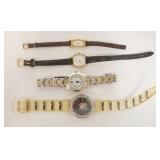 1177	LADIES WATCH LOT INCLUDING SWISS ARMY 2 TONE METAL, WALTHAM 17 JEWEL, TISSOT QUARTZ AND KPMG