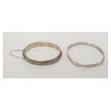 1182	DANECRAFT AND DENMARK WITH TOUCH MARKS STERLING SILVER BRACELETS, 1.48 TOZ