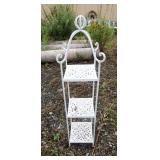 1207	CAST IRON 3 TIER SMALL SHELF, 37 IN HIGH