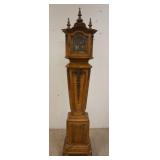 1229	ORNATE GRANDMOTHERS CLOCK CASE ONLY, BRASS MOUNTS, CASE IS DOVETAILED FACE MARKED ANTHONY MAROH