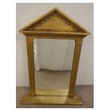 1231	LARGE MIRROR IN GOLD FRAME, HAS DENTAL MOLDING, 35 IN WIDE X 51 IN HIGH