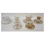 1235	GROUP OF 6 DECORATED CUP & SAUCER SETS W/SHELLEY