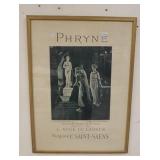 1242	FRAMED POSTER, OPERA PHRYNE, ARTIST J MARIOTTE, 37 IN X 27 1/2 IN INCLUDING FRAME