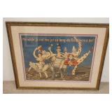 1243	CONTINENTAL CIRCUS POSTER, TRIPLE MATTED, 34 IN X 43 IN