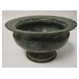 1263	SMALL BRONZE POT, 7 IN DIAMETER X 3 3/4 IN HIGH
