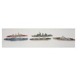 1266	5 MATCHBOX BATTLESHIPS, INCLUDES AN AIRCRAFT CARRIER SEA-KINGS-1978, 8-8 1/2 IN