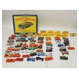 1274	1968 MATCHBOX 3 LAYER CASE W/CONTENTS, LARGE LOT OF CARS, ETC, 12 BOXES