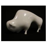 1280	ROYAL DUX WHITE PORCELAIN BISON, 4 1/2 IN HIGH