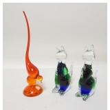 1291	GROUP OF MURANO GLASS FIGURINES