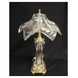 1298	LARGE HEAVY GLASS COFRAC PAIS FRANCE ART VERRIE TABLE LAMP, 27 IN HIGH