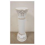 1299	POTTERY PEDESTAL W/GOLD TRIM & ACCENTS, 29 1/2 IN HIGH