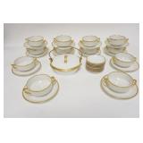 1314	LOT OF GOLD TRIMMED HAVILAND LIMOGES, ETC