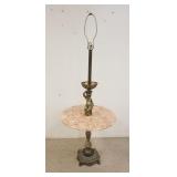 1318	FIGURAL LAMP W/MARBLE TABLE CENTER, 63 IN HIGH, 24 IN DIAMETER