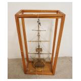 1324	WOOD SHIP CROSS SECTION MODEL, HMS VICTORY 1805, FRAME IS 15.5 IN WIDE X 31 IN HIGH X 8 IN DEEP