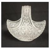 1334	LARGE CUT CRYSTAL BASKET 11 IN H 11 IN X 8 IN 