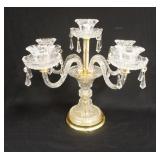 1336	5 LIGHT CRYSTAL CANDELABRUM W/ CUT PRISMS 16 IN H 16 IN W
