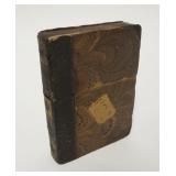 1002	UNUSUAL ANTIQUE PHOTO ALBUM CONCEALED IN BOOK FORM, 3 3/4 IN X 5 1/4 IN X 1 IN