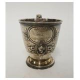 1030	SILVER MUG MARKED ON BASE 900/1000, 4.4 TOZ