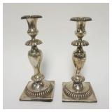 1032	SILVERPLATE CANDLESTICKS, 8 3/4 IN HIGH