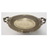 1033	SILVER FOOTED BREAD TRAY MARKED 750